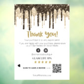 *~* PRÜFEN QR AP8 GLAM TROPFEN . Dankeschön Fensteraufkleber (Blatt 3)