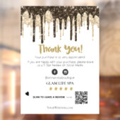 *~* PRÜFEN QR AP8 GLAM TROPFEN . Dankeschön Fensteraufkleber (Blatt 2)