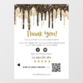 *~* PRÜFEN QR AP8 GLAM TROPFEN . Dankeschön Fensteraufkleber (Blatt)