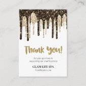 *~* PRÜFEN QR LOGO AP8 GLAM TROPFEN. Danke Begleitkarte (Vorderseite)