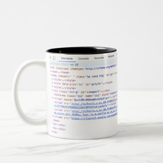 Prüfen Sie Elementkaffee-Tasse auf Netzentwickler Zweifarbige Tasse (Links)