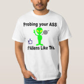 Prüfendes alien, dergleichen dieses T-Shirt (Vorderseite)