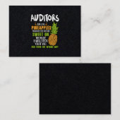 Prüfer sind wie Ananas. Visitenkarte (Vorne/Hinten)