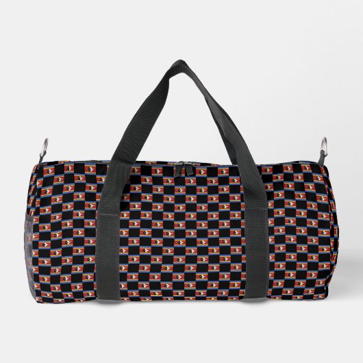 Prüfes Eswatini-Flag-Muster Duffle Bag (Rückseite)