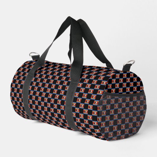 Prüfes Eswatini-Flag-Muster Duffle Bag (Rechte Ecke)