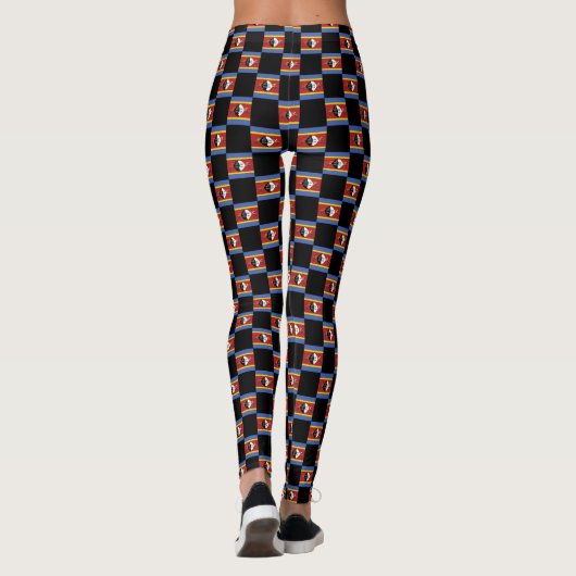 Prüfes Eswatini-Flag-Muster Leggings (Rückseite)