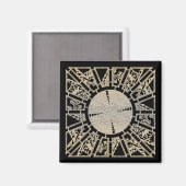 Prüffeld 1 (Messing) Magnet (Vorderseite/Rückseite)