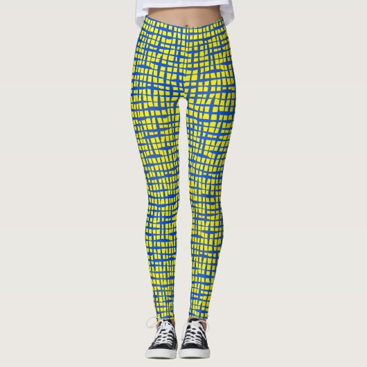 Prüfmuster 01 Blau.b BYellow BG Leggings (Vorderseite)