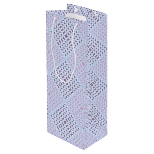 Prüfmuster.08W LBlue BG Geschenktüte Für Weinflaschen (Rückseite Schrägansicht)