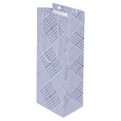 Prüfmuster.08W LBlue BG Geschenktüte Für Weinflaschen (Vorderseite Schrägansicht)