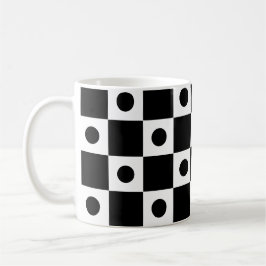 Prüfmuster für das Schwarz-weiße Punktkreuz Kaffeetasse