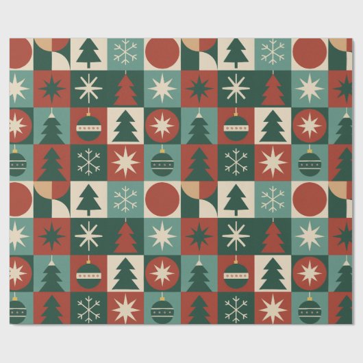 Prüfmuster für den Retro-Urlaub Geschenkpapier (Flach)