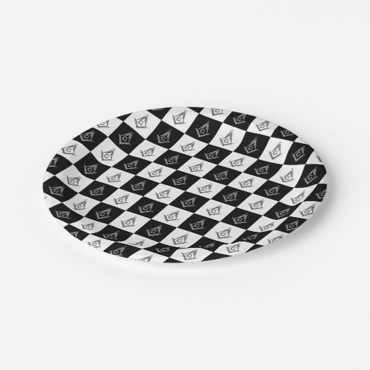 Prüfmuster für Freemason Pappteller (Schrägansicht)