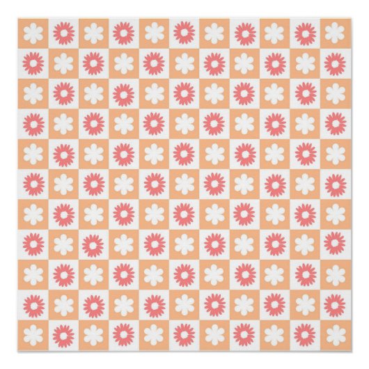 Prüfmuster für Hippie-Blume Poster (Vorderseite)