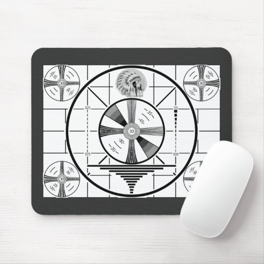 Prüfmuster für Retro-TV Mousepad (Mit Mouse)