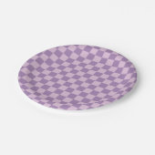 Prüfmuster in doppeltem Licht Lila Pappteller (Schrägansicht)
