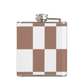 Prüfmuster in Weiß und Mocha Mousse Flachmann (Rückseite)