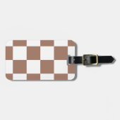 Prüfmuster in Weiß und Mocha Mousse Gepäckanhänger (Vorderseite horizontal)