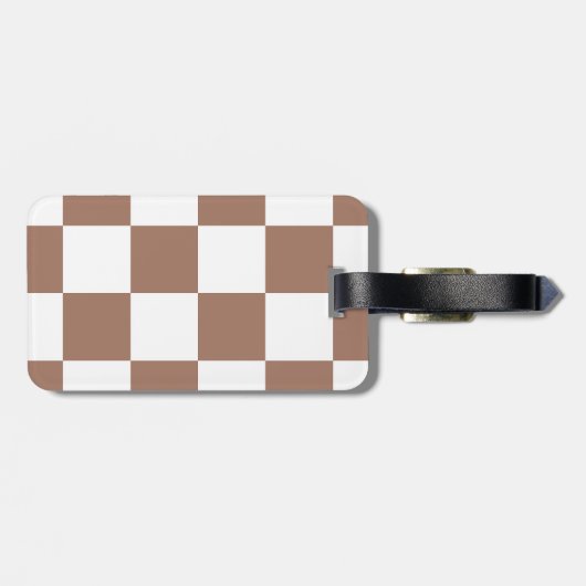 Prüfmuster in Weiß und Mocha Mousse Gepäckanhänger (Rückseite horizontal)