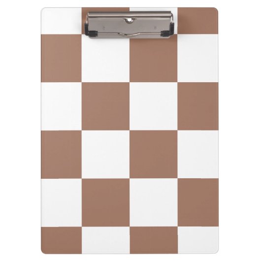 Prüfmuster in Weiß und Mocha Mousse Klemmbrett (Vorderseite)