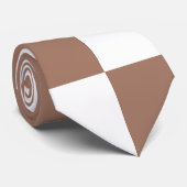 Prüfmuster in Weiß und Mocha Mousse Krawatte (Gerollt)