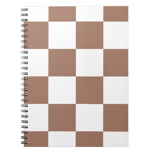 Prüfmuster in Weiß und Mocha Mousse Notizblock (Vorderseite)