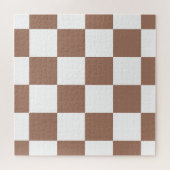 Prüfmuster in Weiß und Mocha Mousse Puzzle (Horizontal)