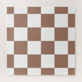 Prüfmuster in Weiß und Mocha Mousse Puzzle