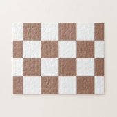 Prüfmuster in Weiß und Mocha Mousse Puzzle (Horizontal)