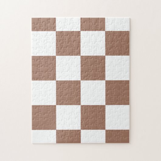 Prüfmuster in Weiß und Mocha Mousse Puzzle (Vertikal)