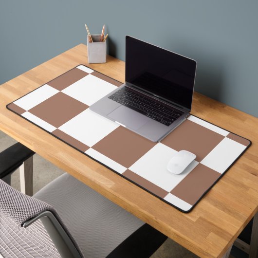 Prüfmuster in Weiß und Mocha Mousse Schreibtischunterlage (Büro 2)