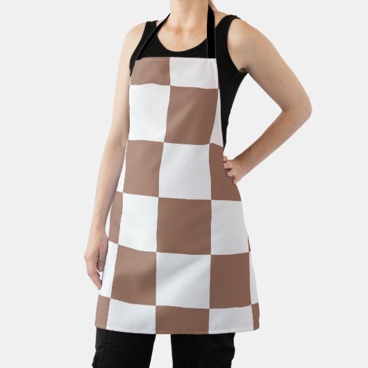 Prüfmuster in Weiß und Mocha Mousse Schürze (InSitu)