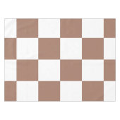 Prüfmuster in Weiß und Mocha Mousse Tischdecke (Vorderseite (Horizontal))