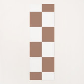 Prüfmuster in Weiß und Mocha Mousse Yogamatte (Vorderseite)