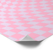 Prüfmuster Lilac Pink Karo Checkerboard Poster (Ecke)