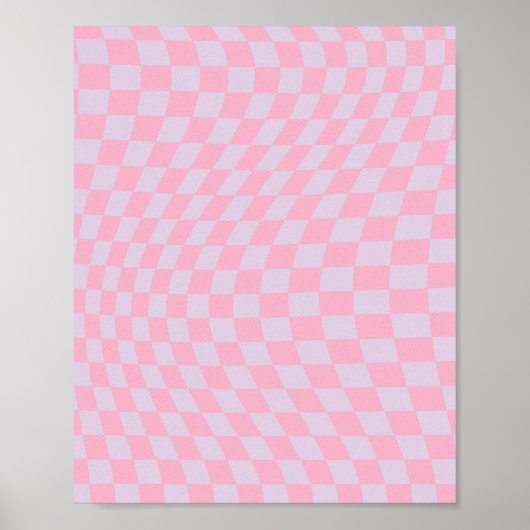 Prüfmuster Lilac Pink Karo Checkerboard Poster (Vorne)