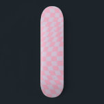 Prüfmuster Lilac Pink Karo Checkerboard Skateboard<br><div class="desc">Schachbrettmuster - lila und rosa verdrillter Karo / gewellter und verdrillter Schachbrett.</div>
