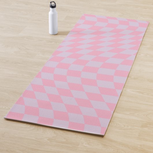 Prüfmuster Lilac Pink Karo Checkerboard Yogamatte (Beispiel)