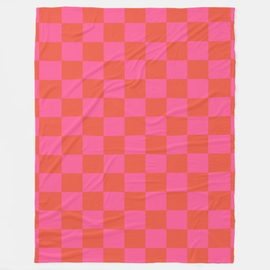 Prüfpappe Prüfmuster in Rosa und Orange Fleecedecke (Vorderseite)