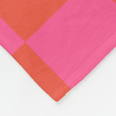 Prüfpappe Prüfmuster in Rosa und Orange Fleecedecke (Ecke)