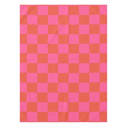 Prüfpappe Prüfmuster in Rosa und Orange Tischdecke (Vorderseite)