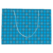 Prüfpatches Muster 01 w Lblue BG Große Geschenktüte (Rückseite)