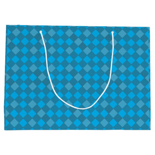 Prüfpatches Muster 01 w Lblue BG Große Geschenktüte (Rückseite)