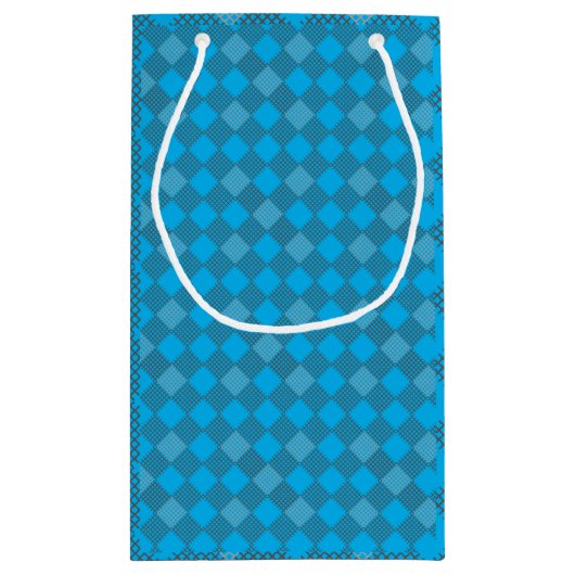 Prüfpatches Muster 01 w Lblue BG Kleine Geschenktüte (Rückseite)