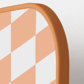 Prüfpfirsichweißes geometrisches Retrogramm Pickleball Schläger (Linke Seite)