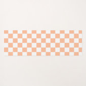 Prüfpfirsichweißes geometrisches Retrogramm Yogamatte (Rückseite (Horizontal))