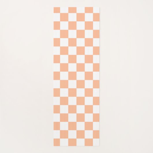 Prüfpfirsichweißes geometrisches Retrogramm Yogamatte (Rückseite)