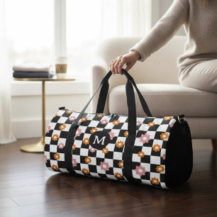 Prüfplatinenmuster für die Retro-Monogramm-Daisy-B Duffle Bag