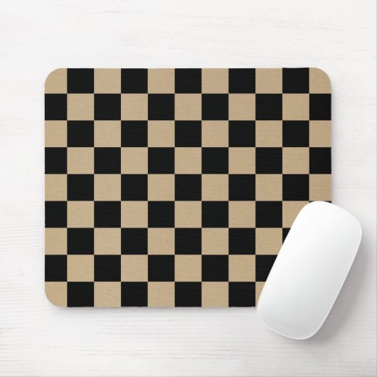 Prüfplatinenmuster, Rastermuster, schwarze Quadrat Mousepad (Mit Mouse)
