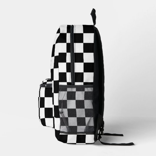 Prüfquadrat Schwarz-Weiß-Geometrie Bedruckter Rucksack (Rechts)
